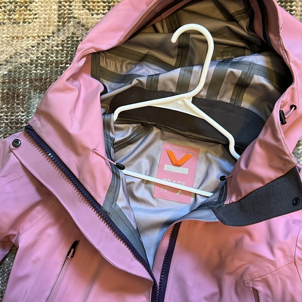 Orage Pink Ski Jacket with Hood - Picture 6 of 8